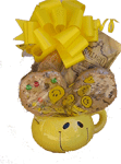 Smiley face cookie bouquet