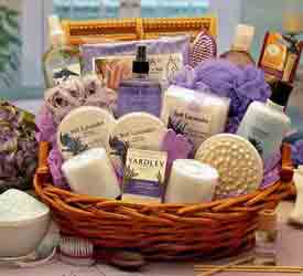 Lavender Essence Spa Gift Basket for woman