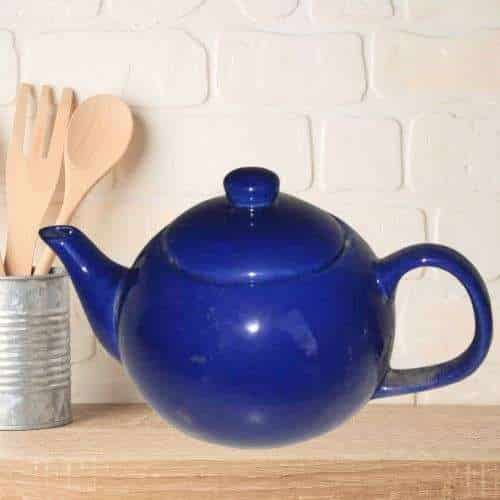 Vintage Cobalt Blue Tea Pot 1 vintage cobalt blue teapot