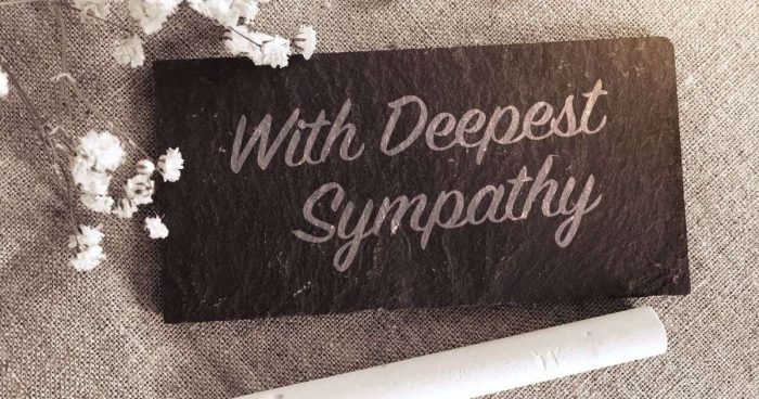 What to Write in a Sympathy Card When You Have No Words 1 With Deepest Sympathy