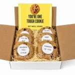 One Tough Cookie Get Well Gift Box - Encouragement Gift Box 2 gift box with gourmet cookies with inspirational message and large card that says "You're One Tough Cookie"