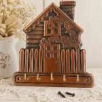 Copper House Key Rack with 5 Hooks – Farmhouse Wall Organizer 2 Copper house key rack