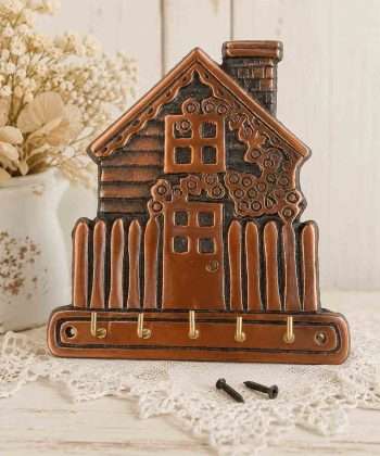 Copper house key rack