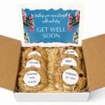 Get Well Coon cookie Gift Box with message cookies